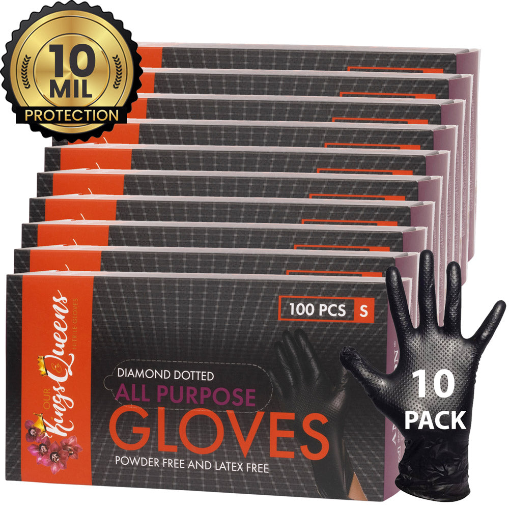 10 mil Black Nitrile Gloves Small