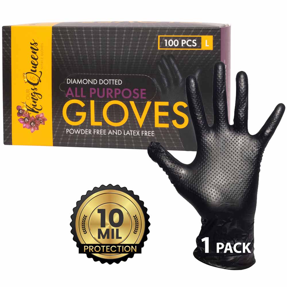 black nitrile gloves large 1 pack 100 pieces