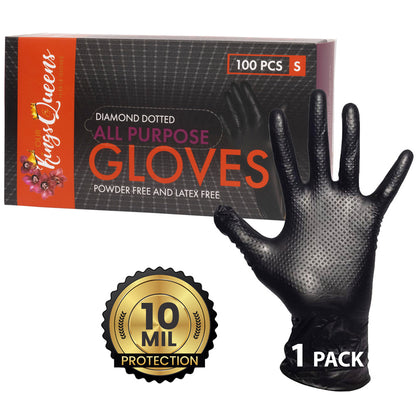 Black Nitrile Gloves Small 10 Mil 1 box of 100 pieces