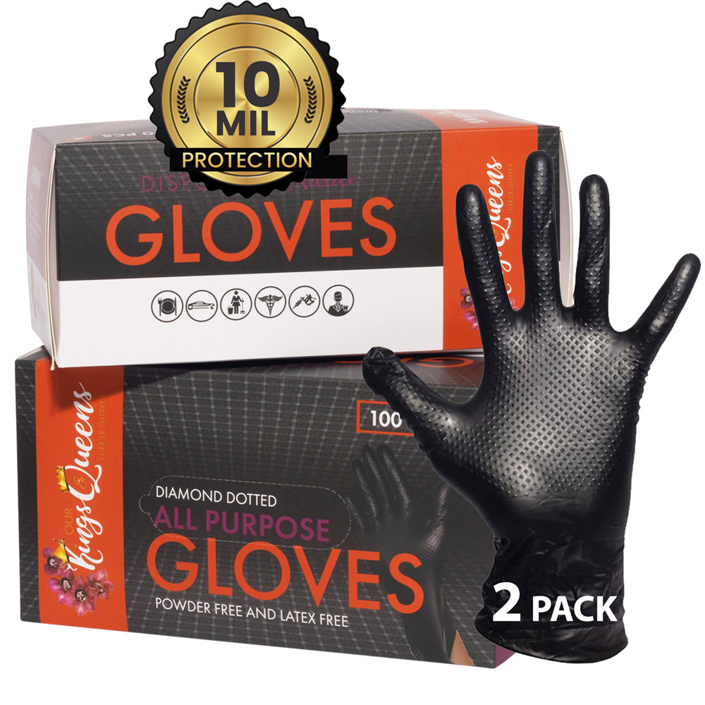 Our Kings and Queens Black Small Nitrile Gloves 2 boxes