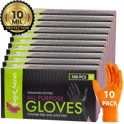 10 mil Orange Nitrile Gloves XL