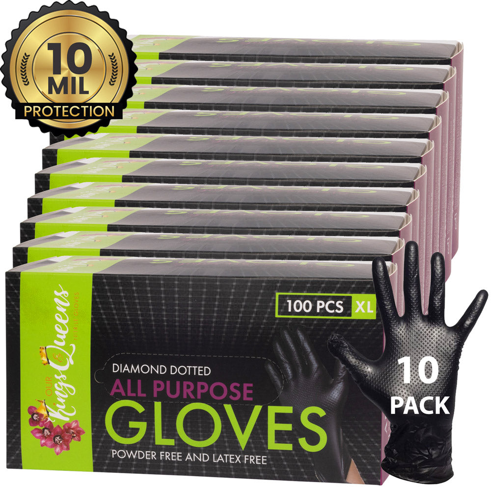 10 mil Black Nitrile Gloves XL