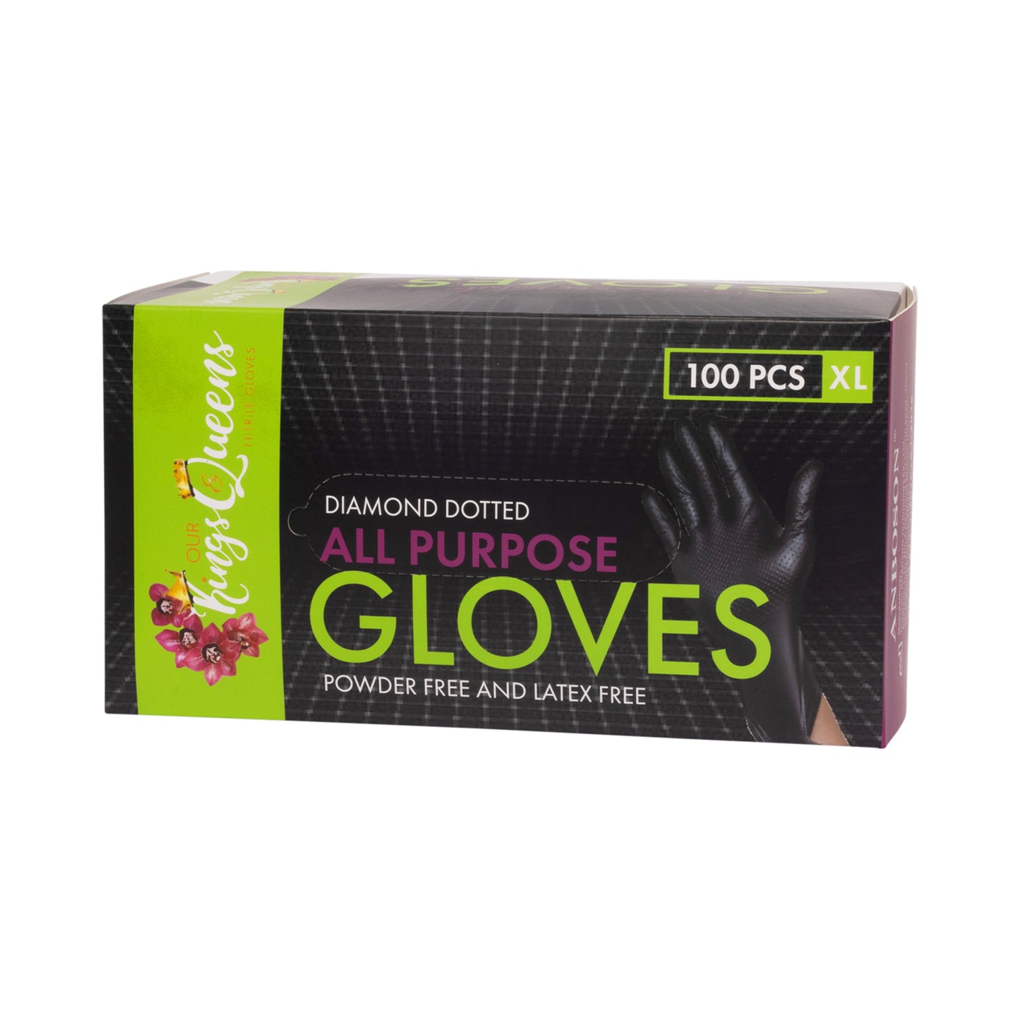 Our Kings and Queens Black XL Nitrile Gloves 1 box