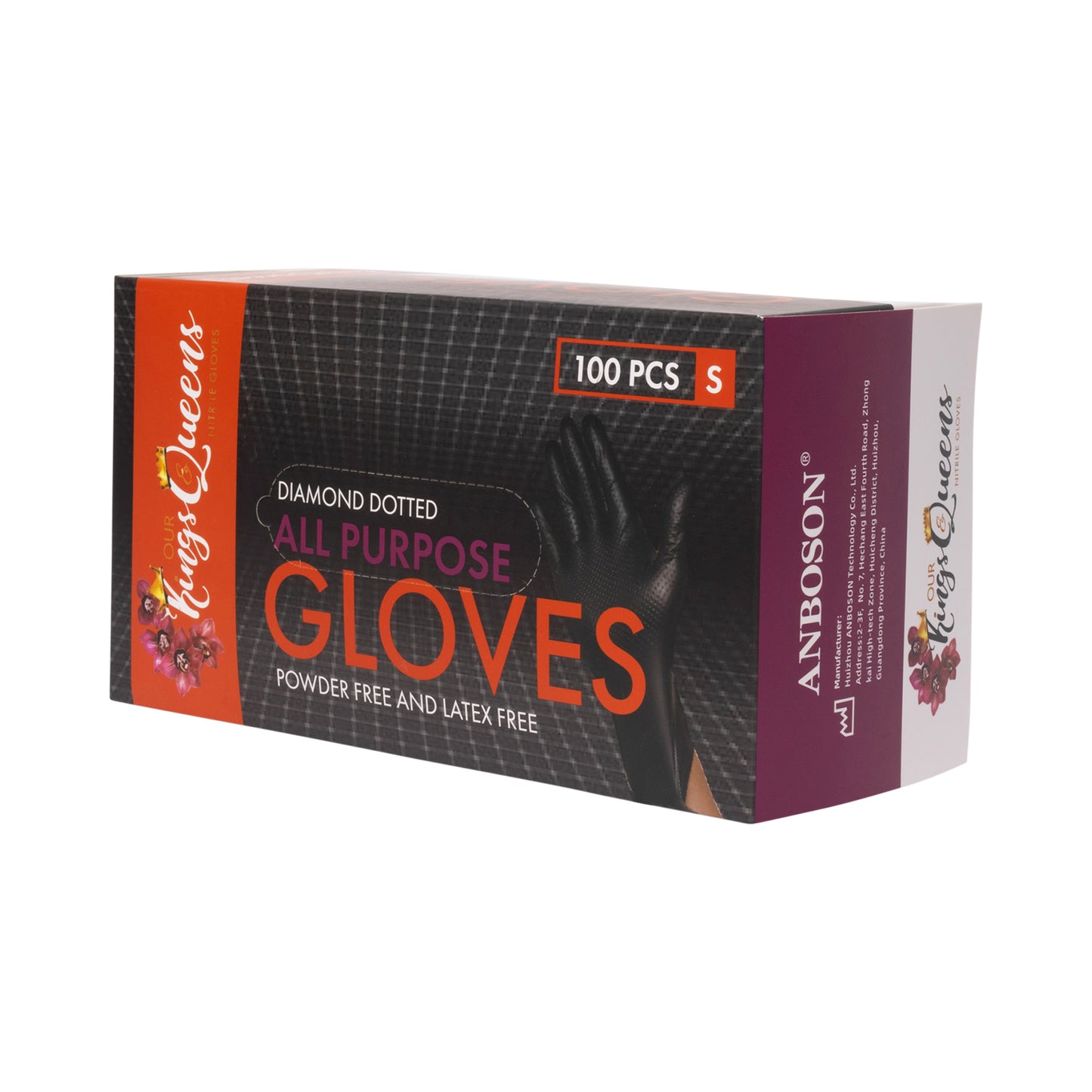 Our Kings and Queens Black Small Nitrile Gloves 1 box