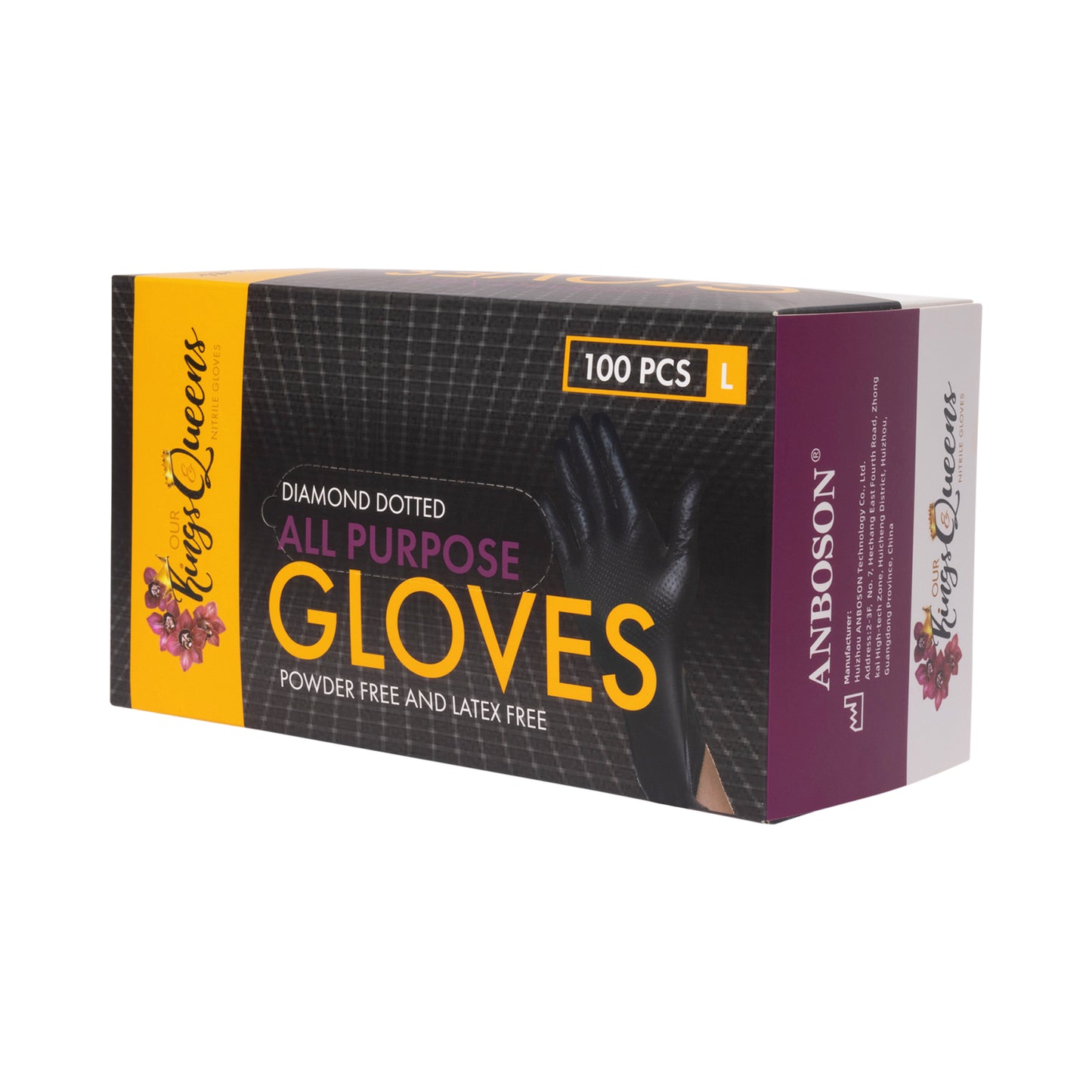 10 mil Black Nitrile Gloves Large